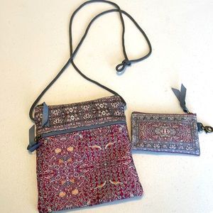 Pocketbook - crossbill or shoulder bag with a change purse - key chain